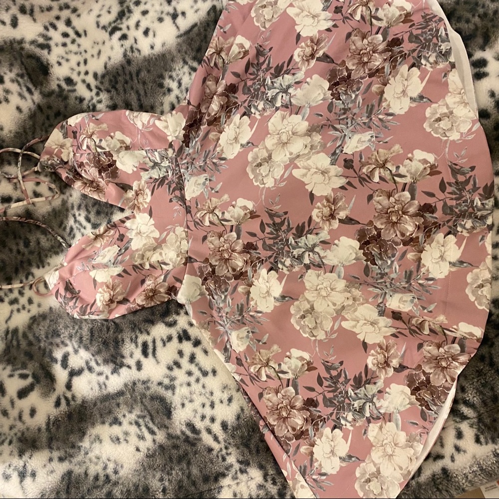 Pink floral dress